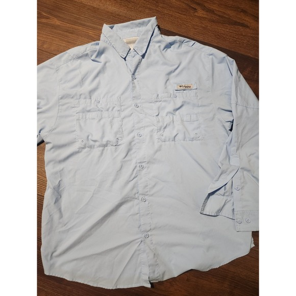 Columbia Other - Columbia PFG Fishing Shirt Mens XL Blue Long Sleeve Vented Performance Outdoor